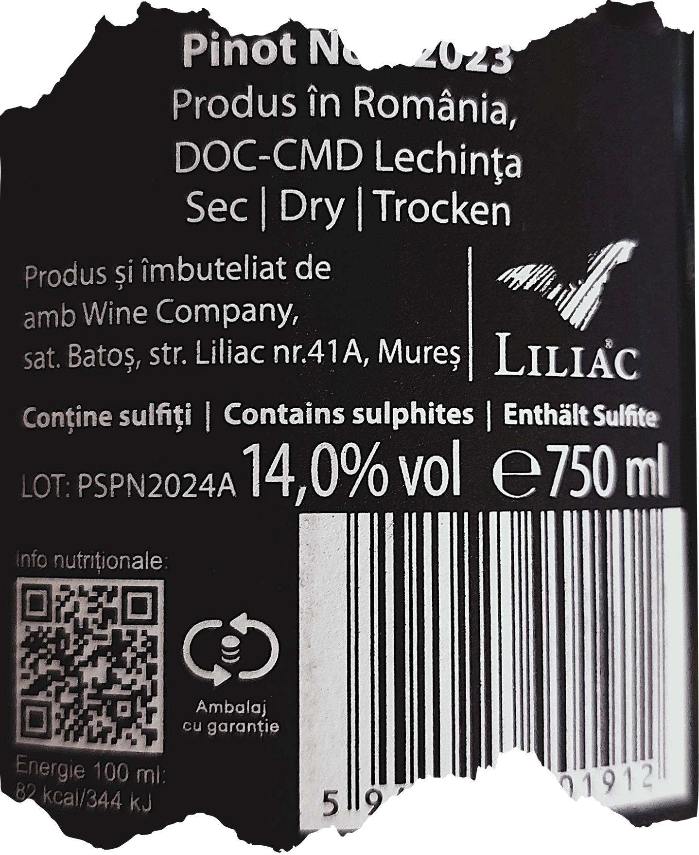 Pinot Noir 2023 – Vin VinoVidiVici Vin roșu sec, produs în România, din Pinot Noir 2023.